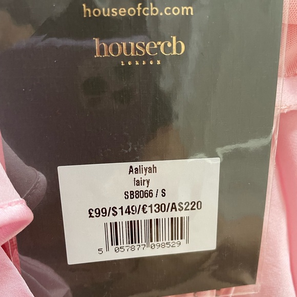 House of CB AALIYAH FAIRY PINK REAL SILK CHIFFON RUFFLE TOP & BRALET - Picture 3 of 11